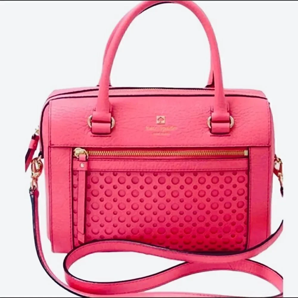 ♠️ NWT Vintage Kate Spade Delaney Perri Lane Bubbles satchel in Cabaret Pink